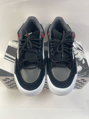 Vans Black, Gray and White Low-Top Sneakers